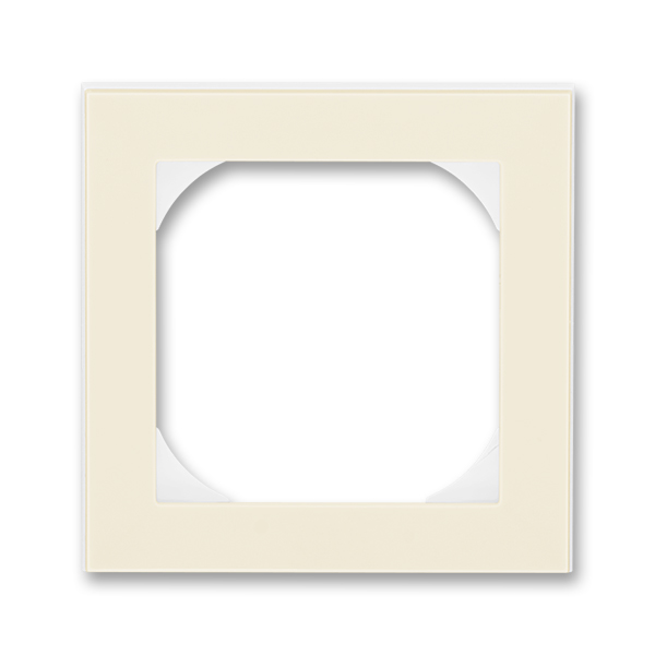 3901H-A05510 17  Rámeček jednonásobný s otvorem 55×55 mm, slonová kost / bílá